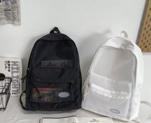 Ba lô vải nylon mềm chống thấm nước thời trang Phi giới tính có khóa kéo có móc cài sức chứa lớn cho du lịch đi bộ đường dài